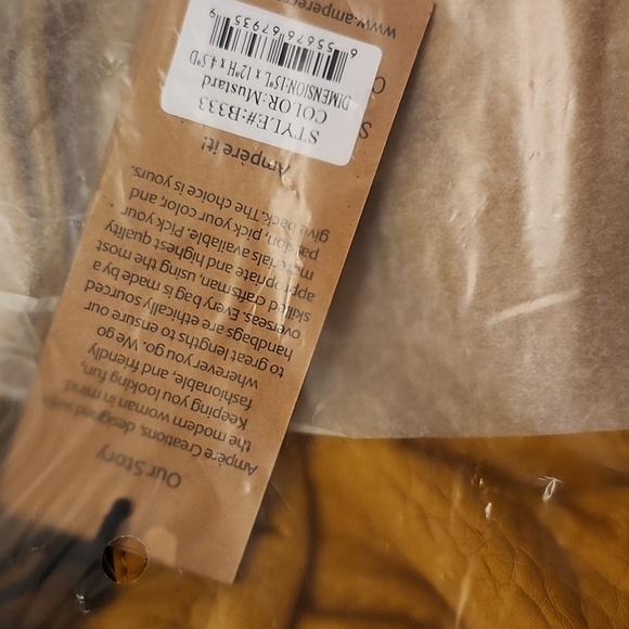 NWT AMPERE CREATIONS Janey Jane Convertible Backpack Mustard Yellow Gold main image 4